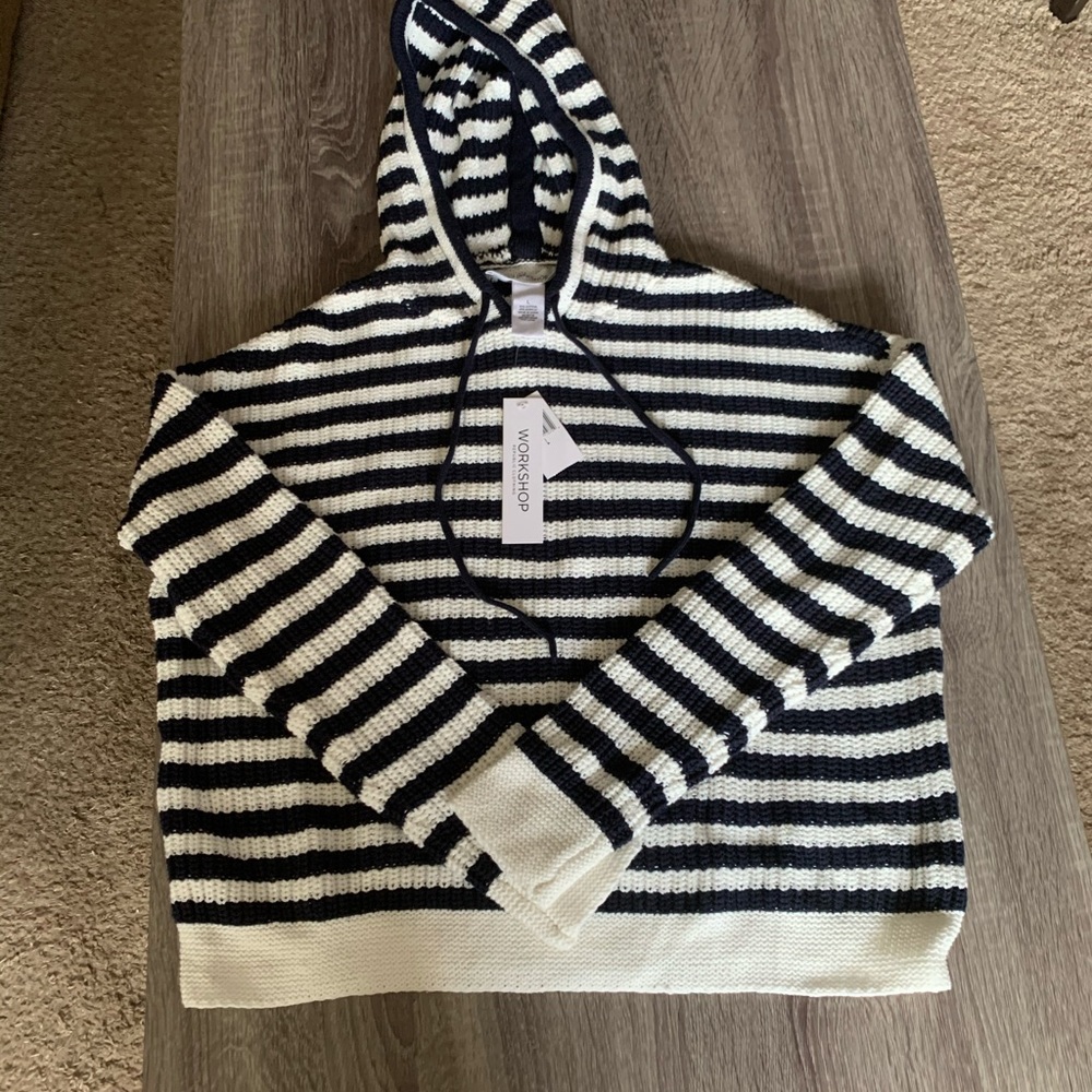 Workshop Republic Hooded Striped Sweater